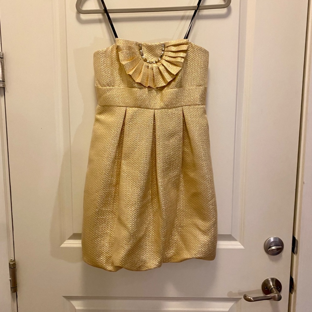 Laundry Gold strapless dress